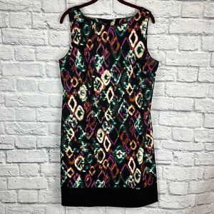 Brannan Patterned Sleeveless Dress Size 14